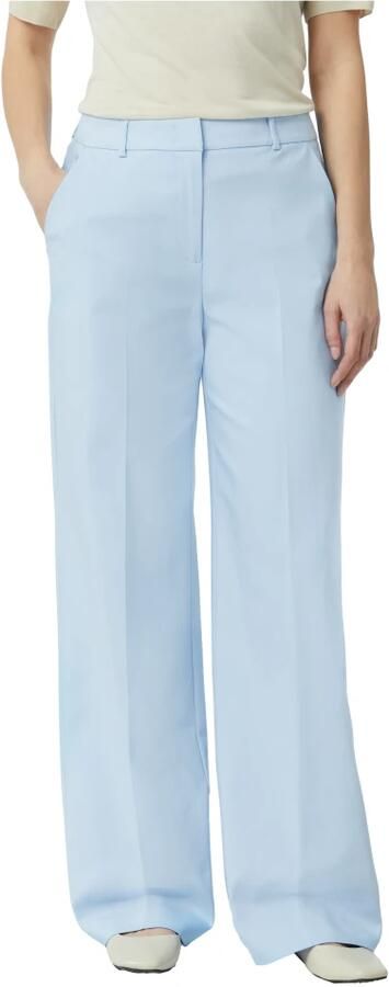Comma straight regular waist pantalon lichtblauw
