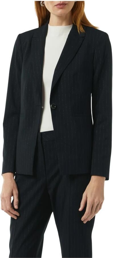 Comma Regular fit blazer met knoopsluiting en paspelzakken
