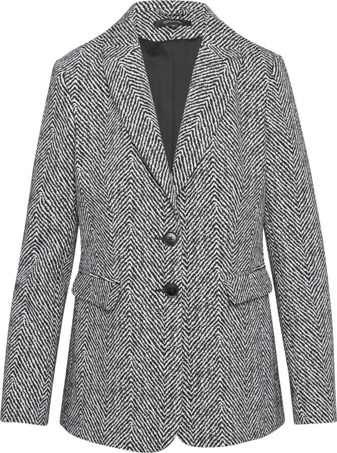 Comma Gestructureerde Jacquard Blazer Gray Dames - Foto 3