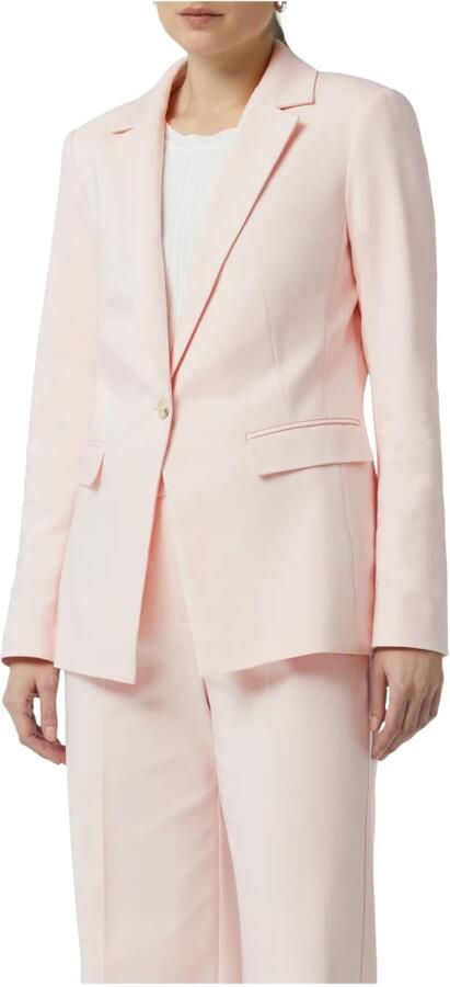 Comma Getailleerde blazer met klepzakken Pink Dames