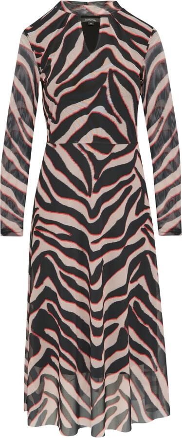 Comma Jurk met lange mouwen en opstaande kraag Multicolor Dames - Foto 4