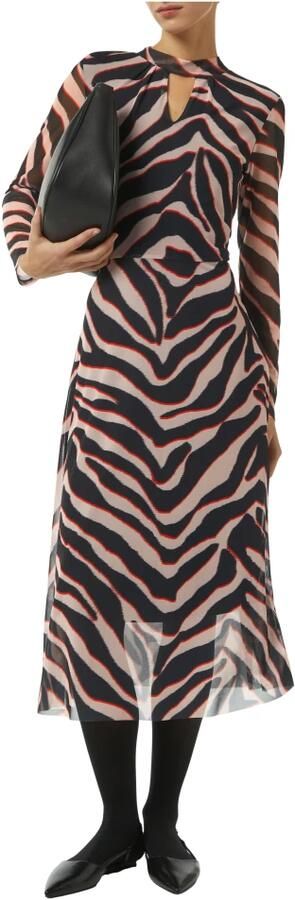 Comma Jurk met lange mouwen en opstaande kraag Multicolor Dames - Foto 2