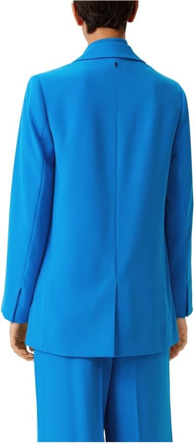 Comma Lange Crêpe Blazer Blue Dames - Foto 2