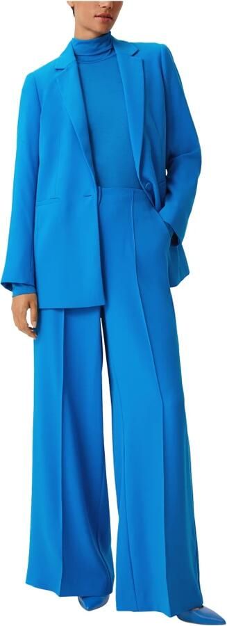 Comma Lange Crêpe Blazer Blue Dames - Foto 3