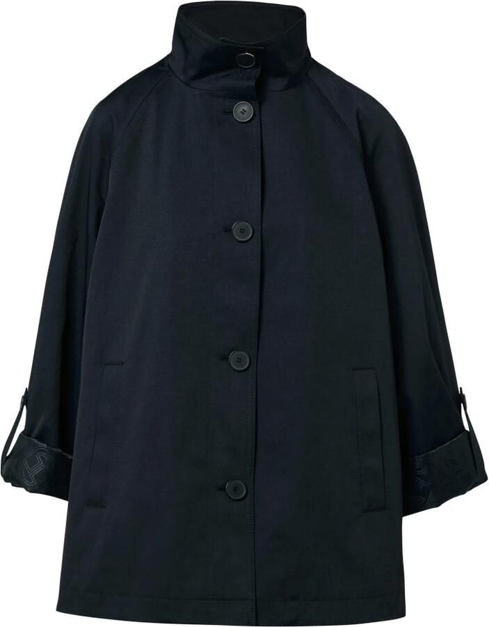 Comma Licht gevoerde outdoorjas met opstaande kraag Blue Dames - Foto 5