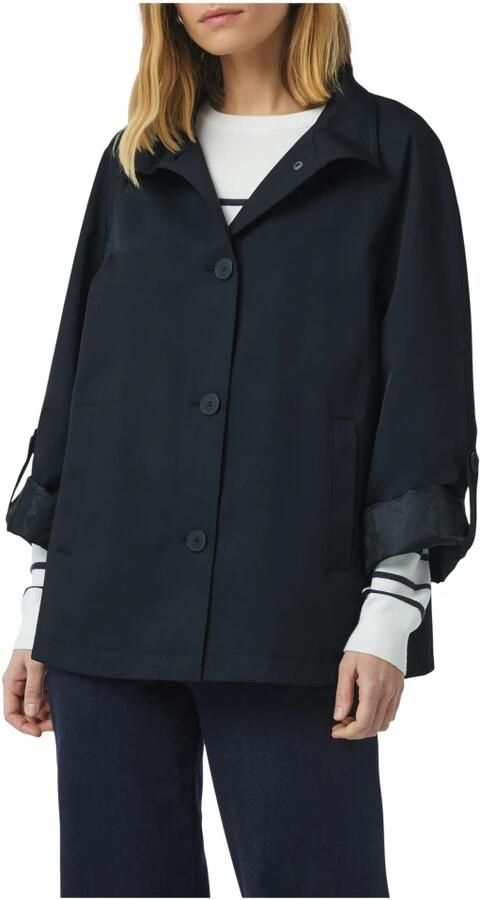 Comma Licht gevoerde outdoorjas met opstaande kraag Blue Dames - Foto 2