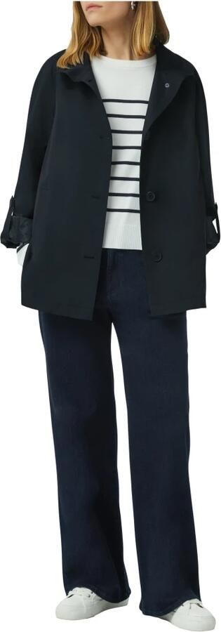 Comma Licht gevoerde outdoorjas met opstaande kraag Blue Dames - Foto 4