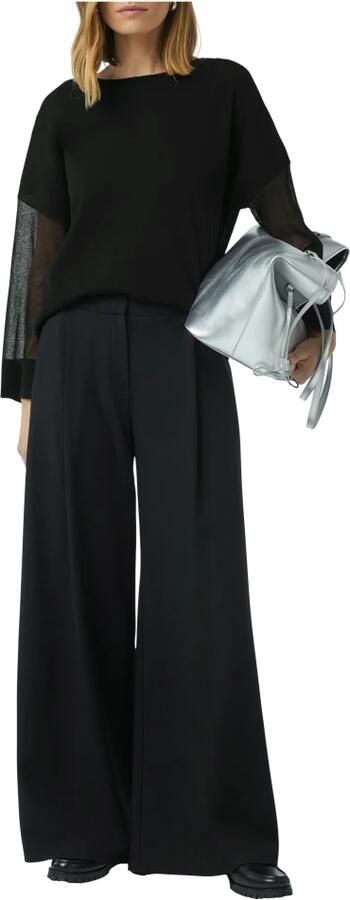 Comma Relaxed Fit Lichtgewicht Gebreide Trui Black Dames - Foto 4