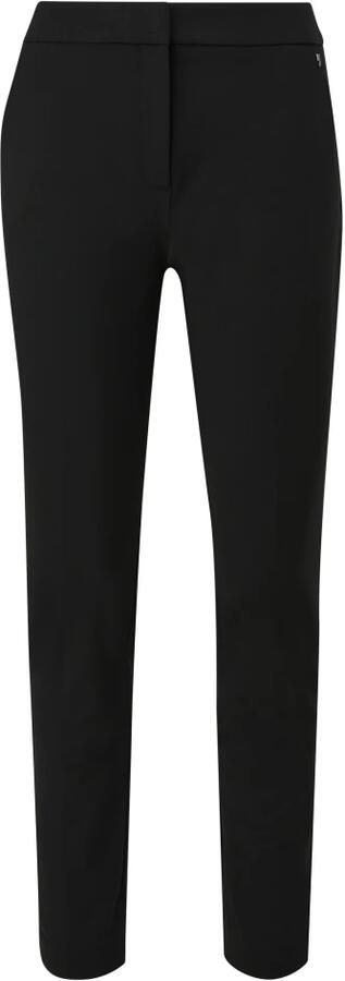 Comma Slim fit stoffen broek van viscosemix met logo-applicatie - Foto 5