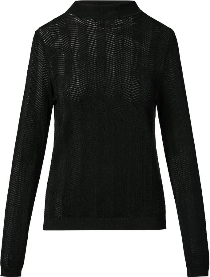 Comma Gebreide pullover van viscosemix met broderie anglaise - Foto 6