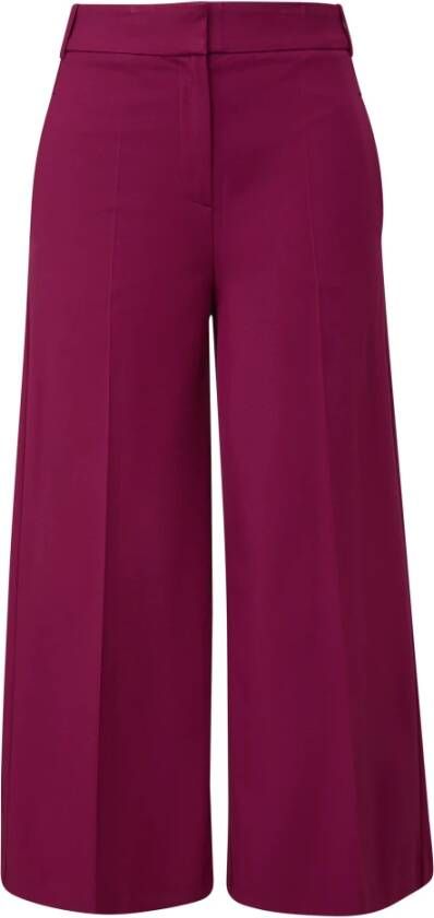 Comma Leather Trousers Roze Dames