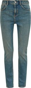 Comma Straight Jeans Blauw Dames