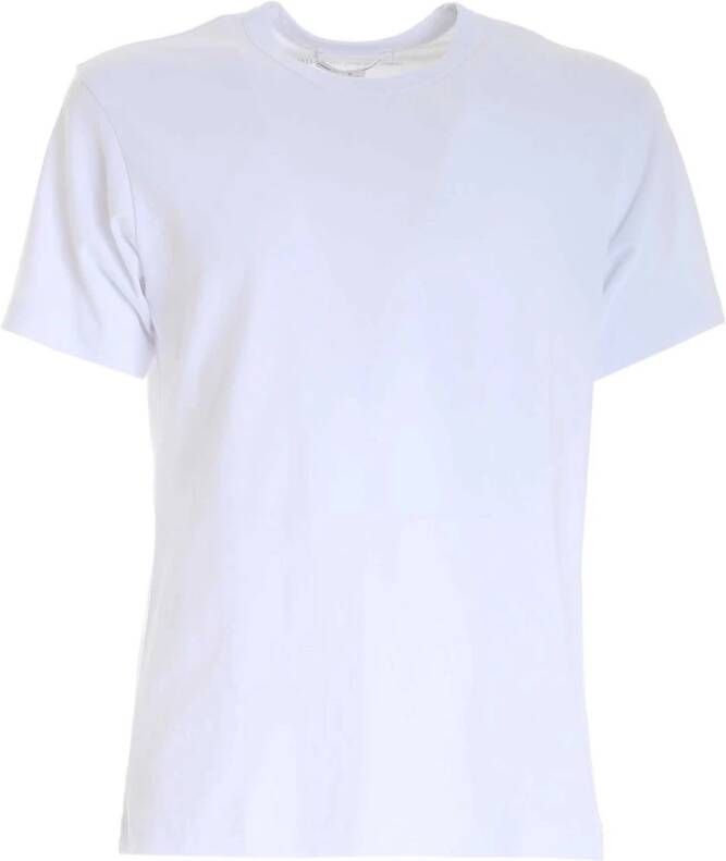 Comme des Garçons Contrasterende Logo Katoenen T-shirt White Heren