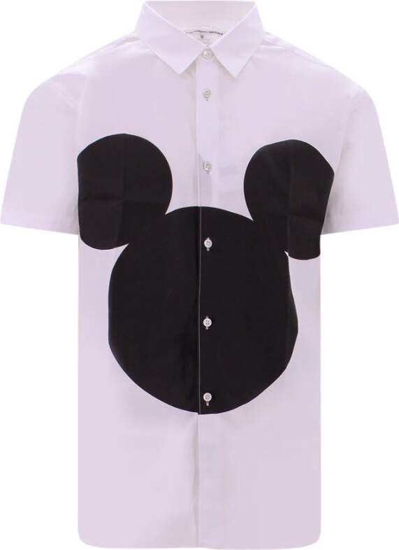 Comme des Garçons Disney Print Katoenen Shirt White Heren