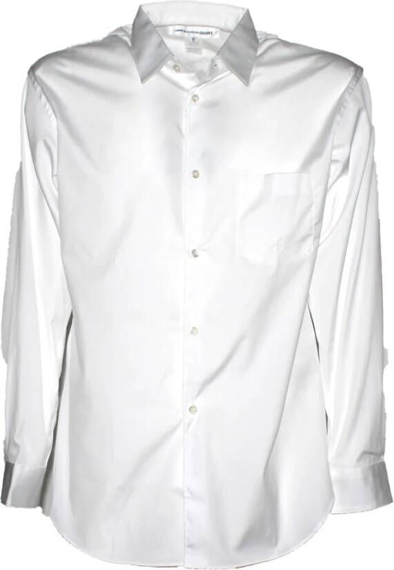 Comme des Garçons Witte Voorknoopshirt 100% Katoen White Heren