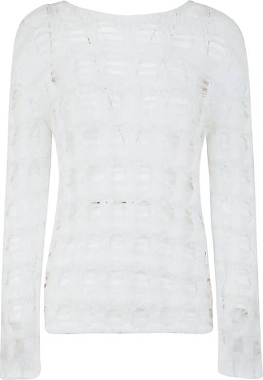 Comme des Garçons Gezellige en stijlvolle off-white truien White Dames