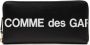 Comme des Garçons Grote Logo Portemonnee van Premium Koeienhuid Leer met Ritssluiting Black - Thumbnail 1