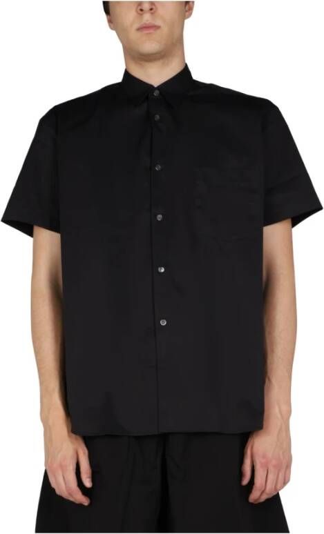 Comme des Garçons Katoenen Shirt Klassieke Kraag Zwart Heren