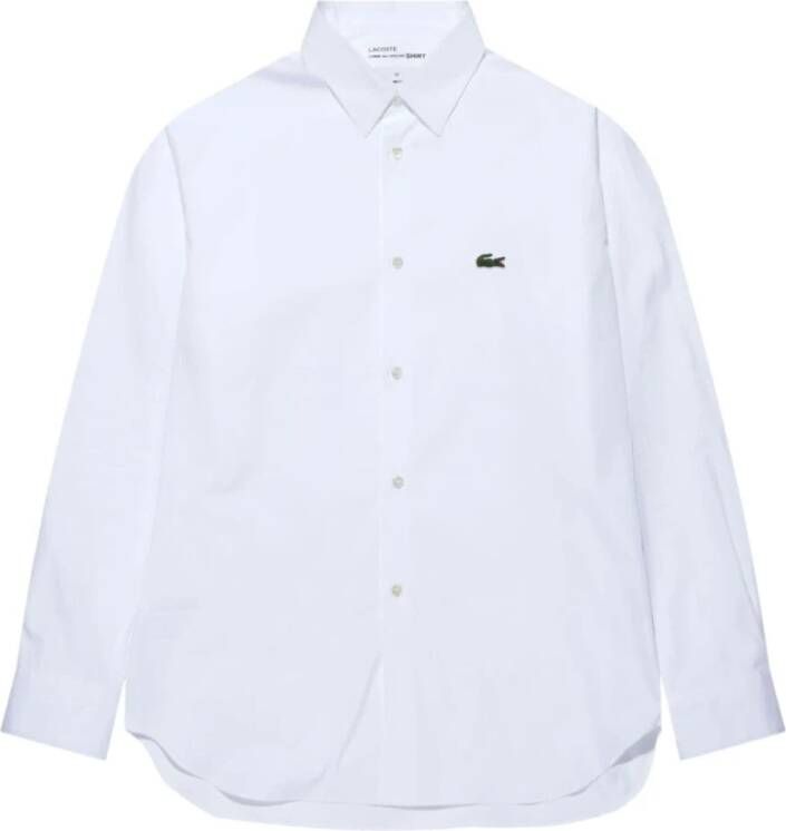 Comme des Garçons Witte Lacoste Logo-Patch Katoenen Overhemd White Heren