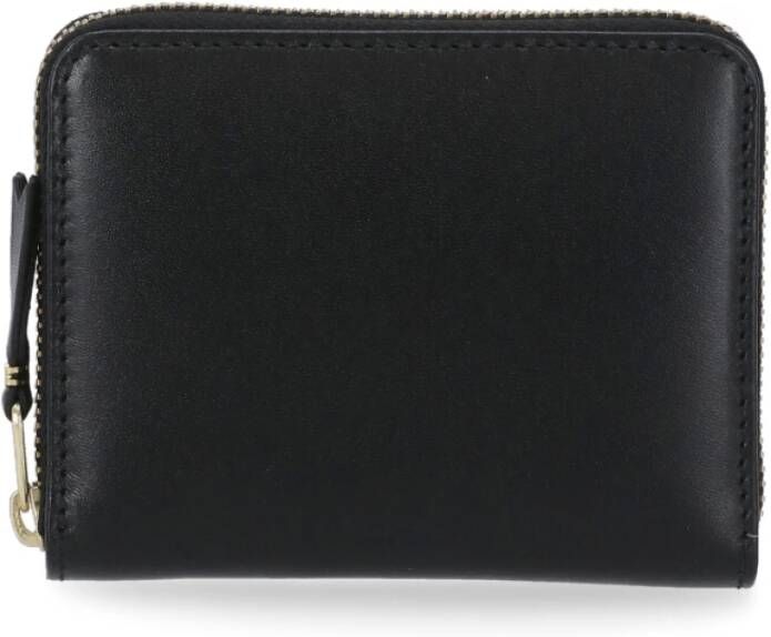 Comme des Garçons Leren Portemonnee met Rits Zwart Unisex