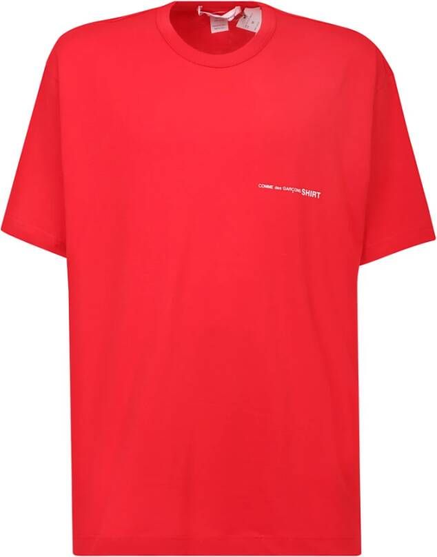 Comme des Garçons Logo Print T-Shirt Rood Heren