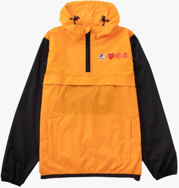 Comme des Garçons Play K-Way Leon Half-Zip Hoodie Oranje Heren