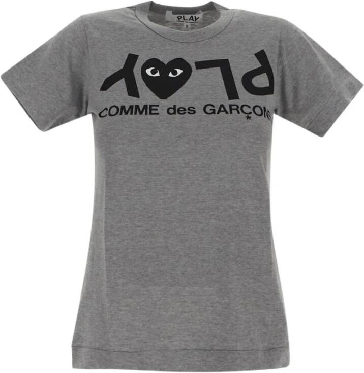 Comme des Garçons Play Print Logo T-shirt Grijs Dames