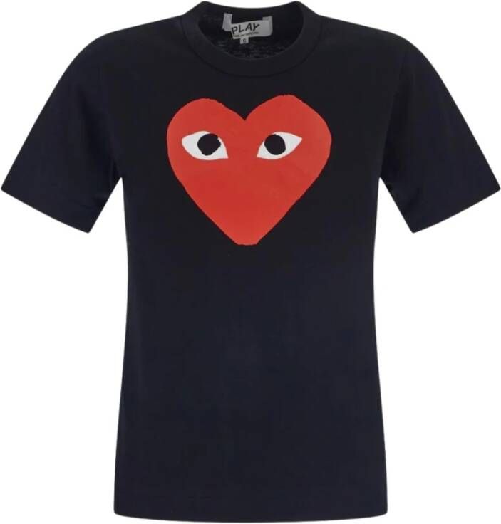 Comme des Garçons Play Printed Heart T-Shirt Zwart Dames