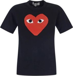 Comme des Garçons Play Printed Heart T-Shirt Zwart Dames