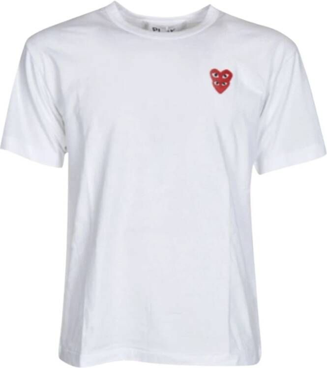 Comme des Garçons Play Wit T-shirt met Play Logo White Heren