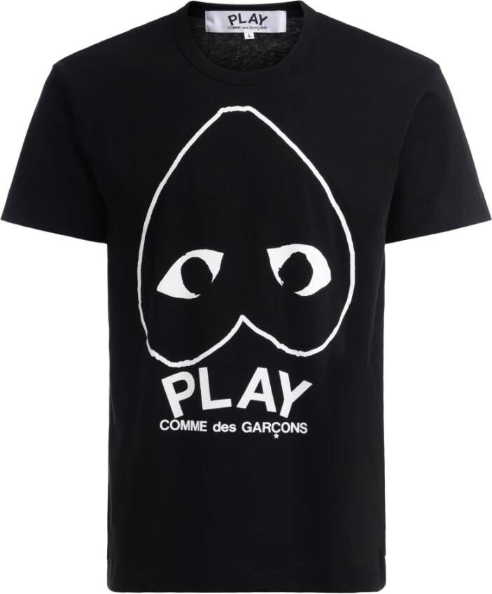 Comme des Garçons Play Logo T-Shirt Black Zwart Heren