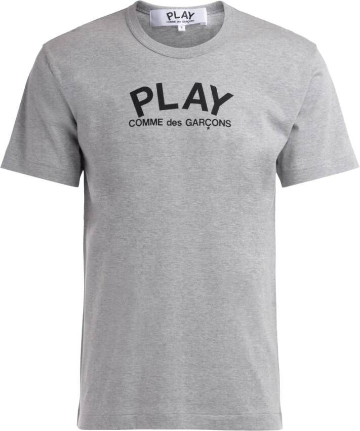 Comme des Garçons Play Grijze Logo T-Shirt Gray Heren