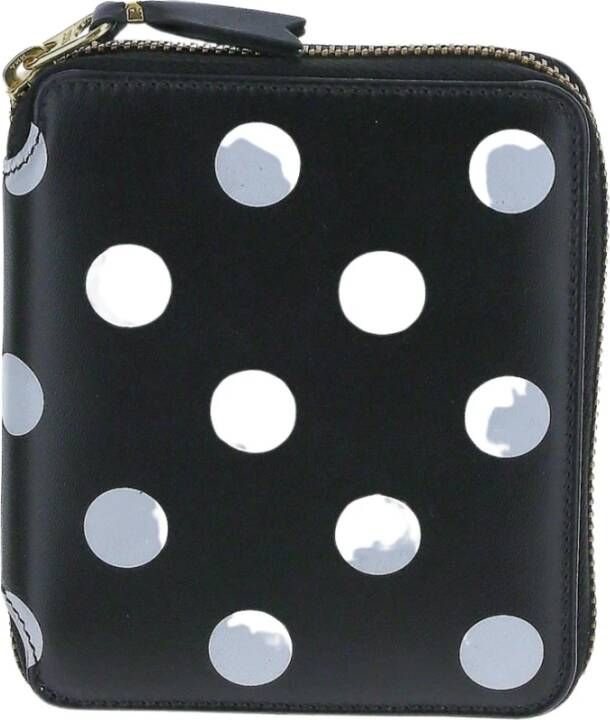 Comme des Garçons Polka Dot Rits Portemonnee Zwart Unisex