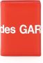 Comme des Garçons Maxi Logo Leren Bifold Portemonnee Red Heren - Thumbnail 1