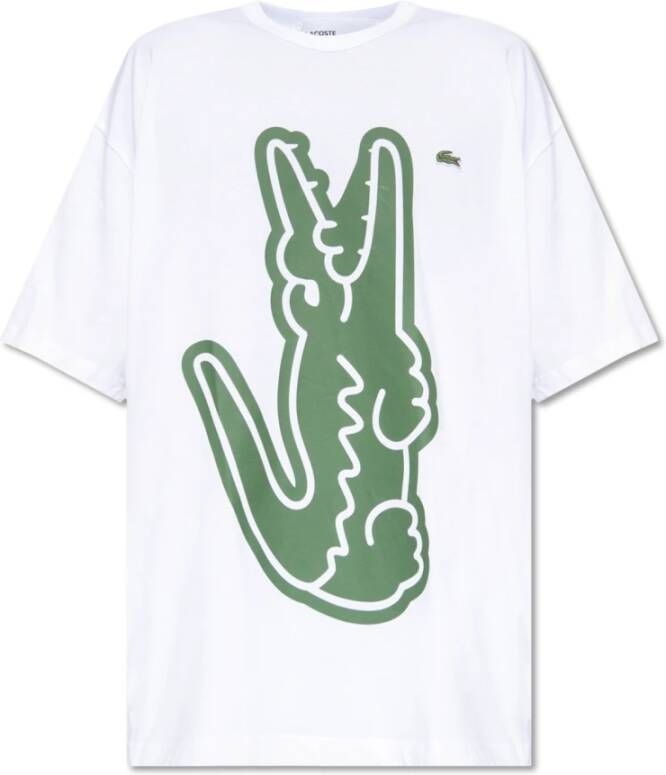Comme des Garçons Heren T-shirt met Krokodil Grafisch White Heren