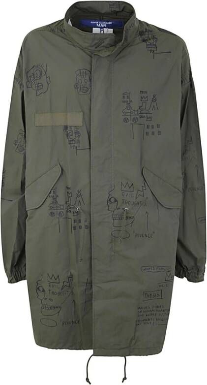Comme des Garçons Single-Breasted Coats Groen Heren