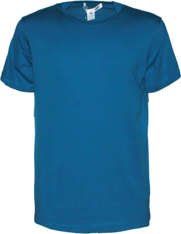 Comme des Garçons Blauwe Gebreide T-shirts en Polo's Blue Heren