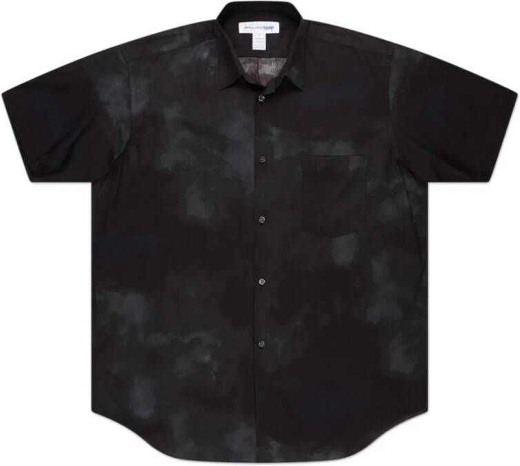 Comme des Garçons Tie-Dye Geweven Overhemd Zwart Heren