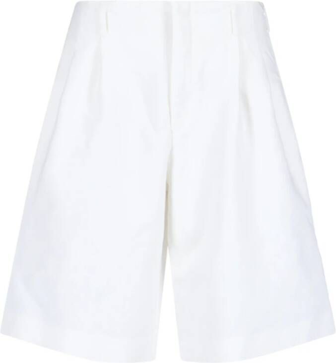Comme des Garçons Witte broek met medium lengte riemlussen en ritssluiting White Heren