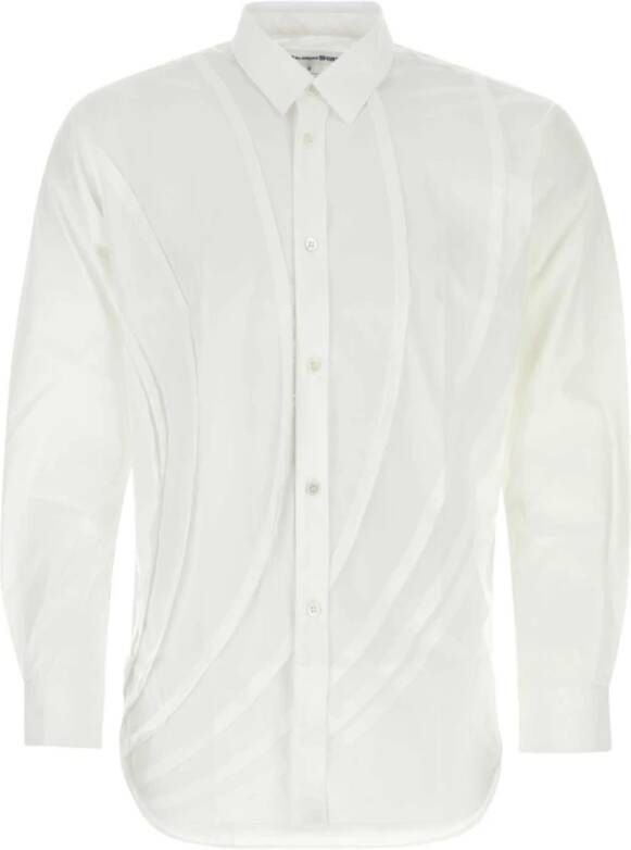Comme des Garçons Witte Poplin Overhemd voor Heren White Heren