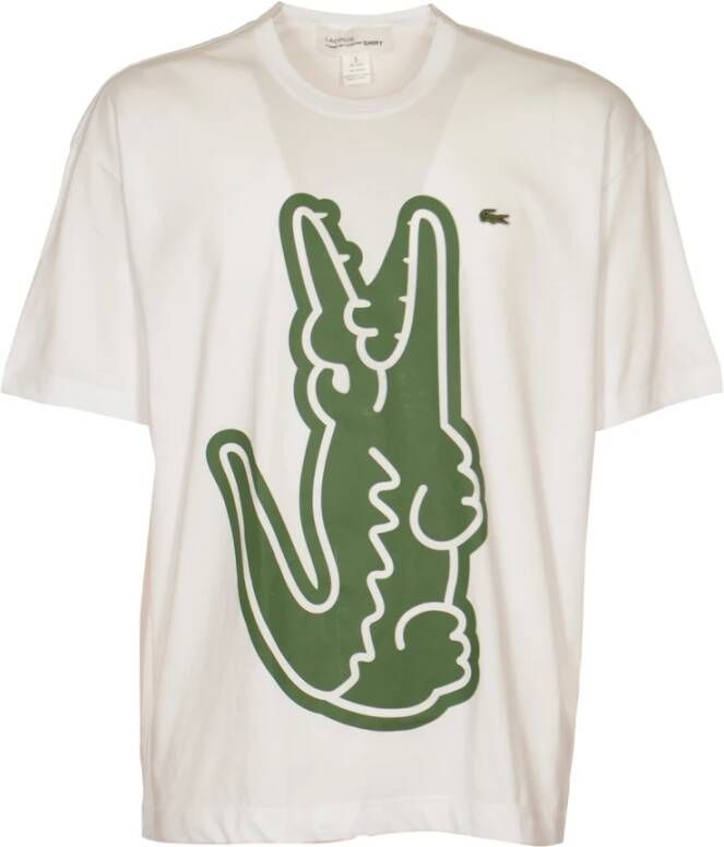 Comme des Garçons Heren T-shirt met Krokodil Grafisch White Heren