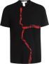 Comme des Garçons Zwart T-shirt met Open Cut Tartan detail Black Heren - Thumbnail 1