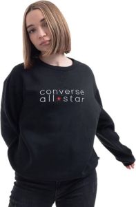 Converse Bluza All Star Crew 10019801-A01 Zwart Dames