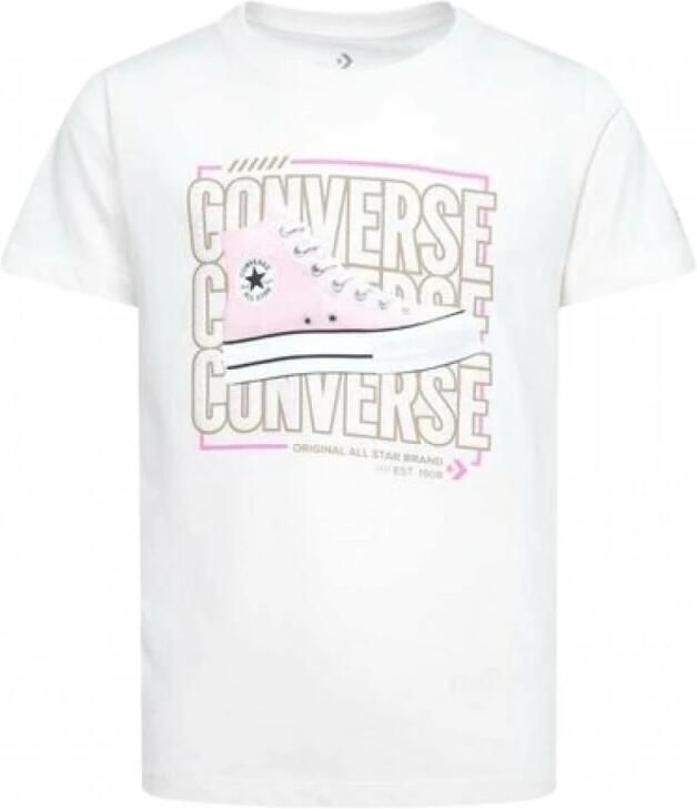 Converse Grafische Logo T-shirt voor meisjes White Dames