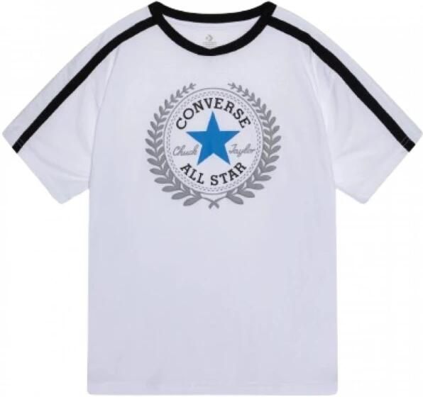Converse Kinderen Gestreept Katoenen T-shirt White Heren - Foto 3