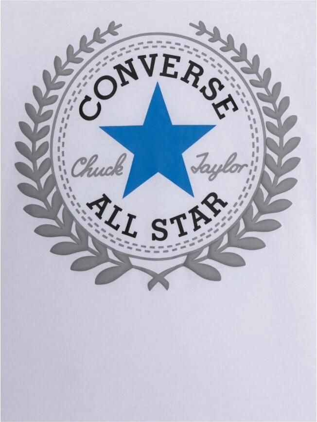 Converse Kinderen Gestreept Katoenen T-shirt White Heren