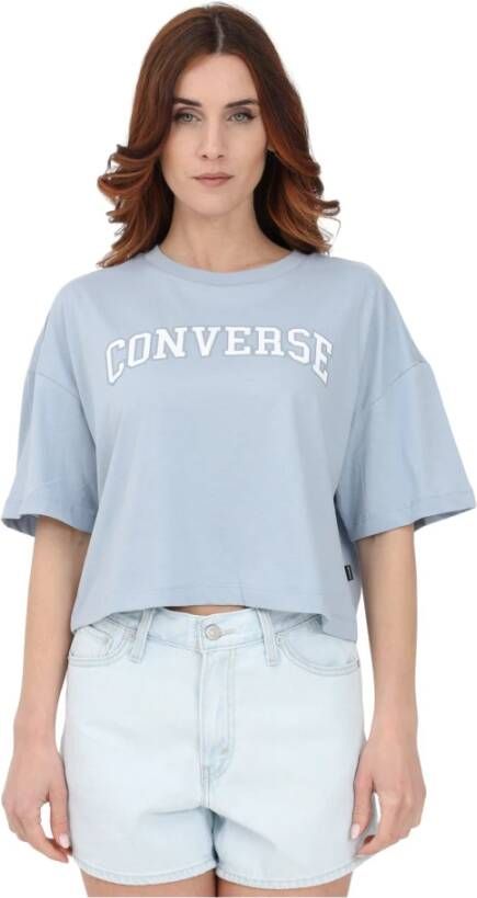 Converse T-Shirts Blauw Dames