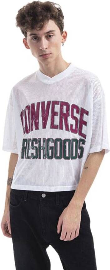 Converse Voetbal crop top 10022146-a01 t-shirt Wit Heren