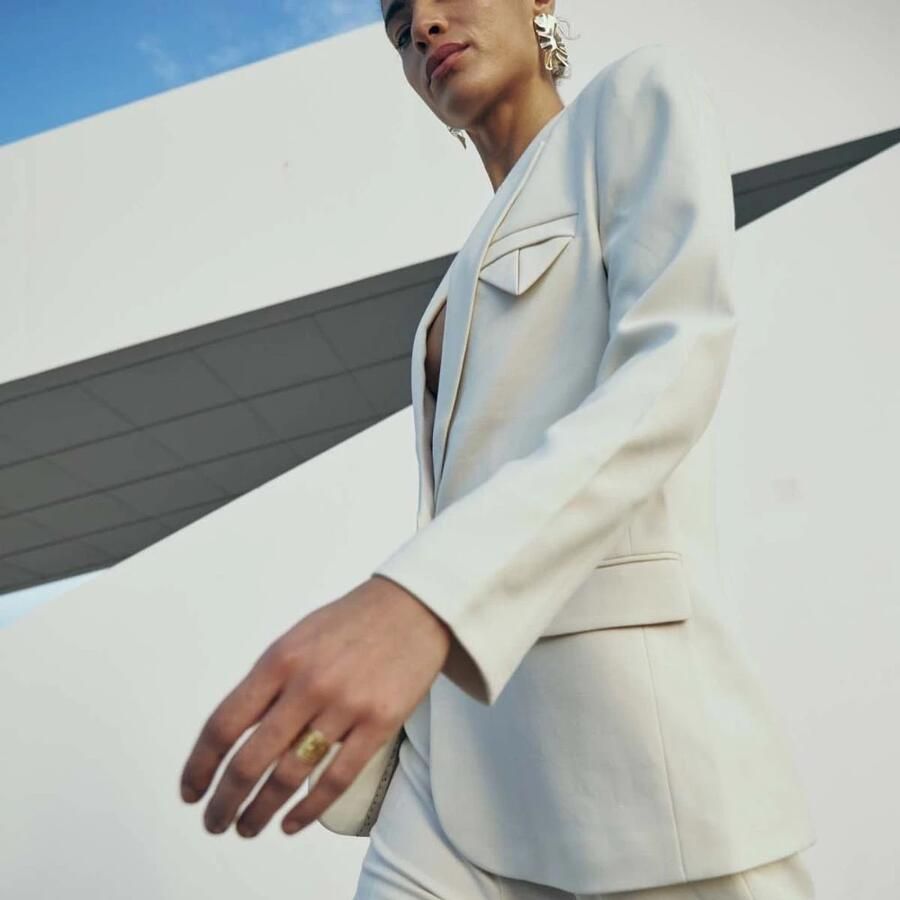 Copenhagen Muse Crème Blazer Cmtailor-Ja Stijl Beige Dames - Foto 5