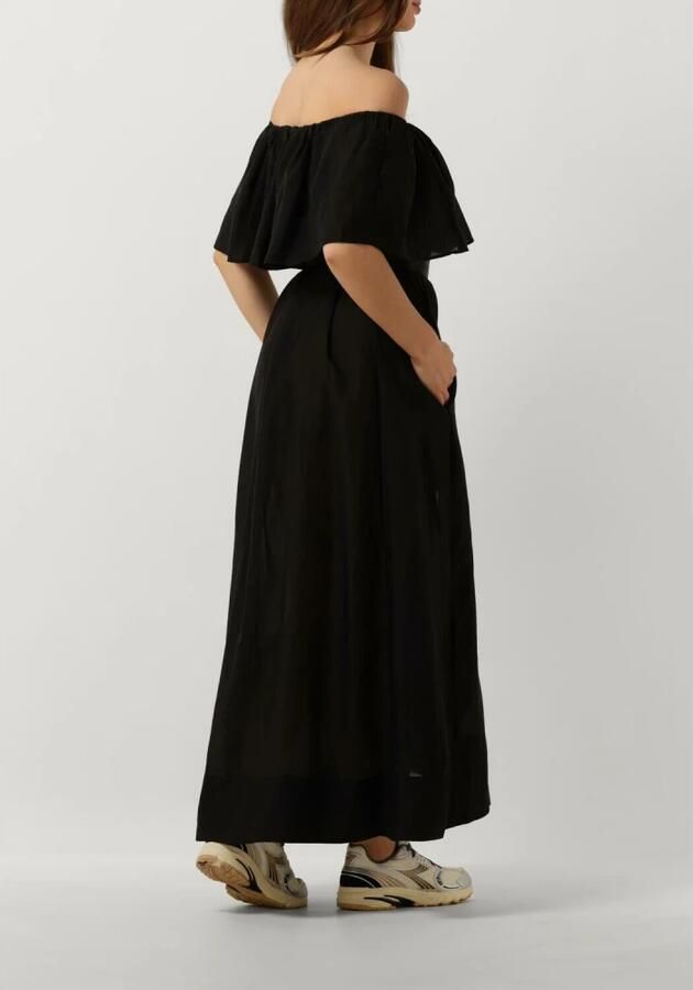 Copenhagen Muse Off-Shoulder Zwarte Jurk met Split Black Dames - Foto 2
